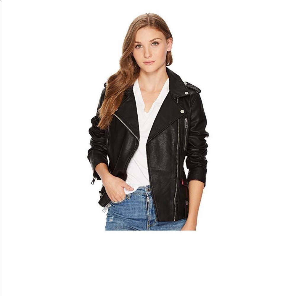 Levi's Faux-Leather Moto Jacket - Black